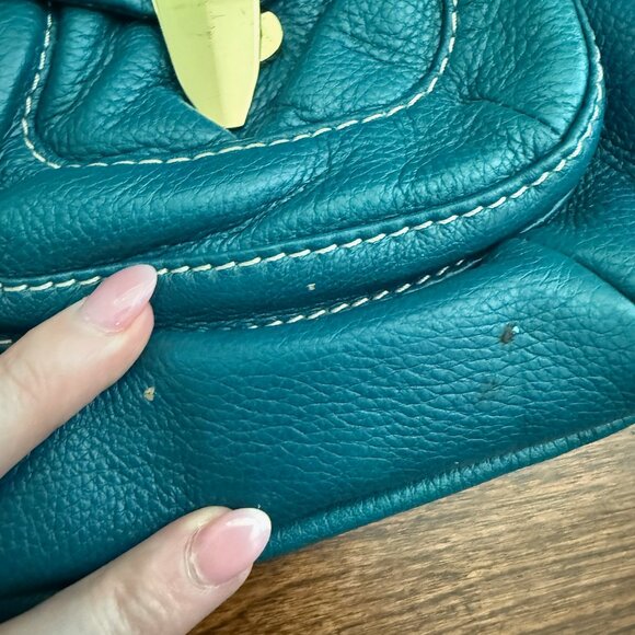 OR by Oryany Teal Leather Shoulder Bag with Front Pockets - Picture 4 of 13